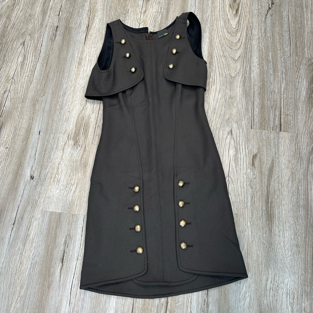Stunning Vintage Fendi Dress, Olive Green
